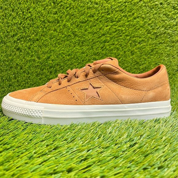 Converse One Star Pro Low Mens Size 9 Brown Casual Leather Shoes Sneakers - Picture 3 of 10